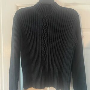 St johns bay black mock turtleneck sweater sparkle Size Large